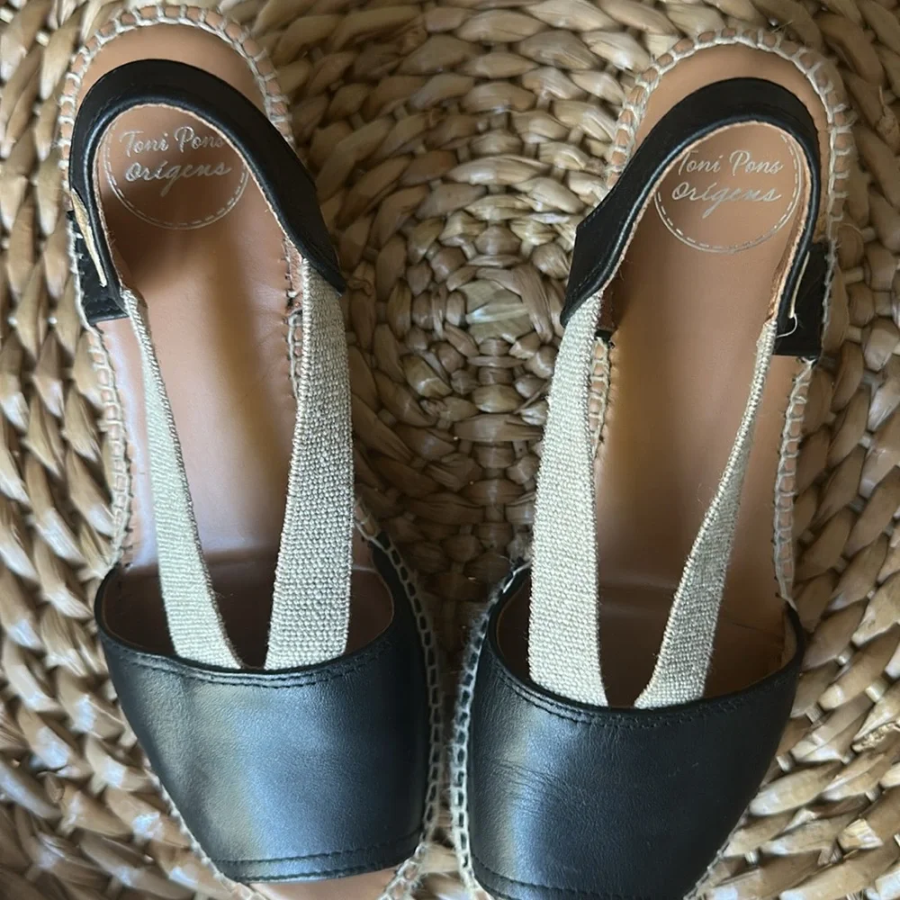 Black Espadrille Sandals from France
